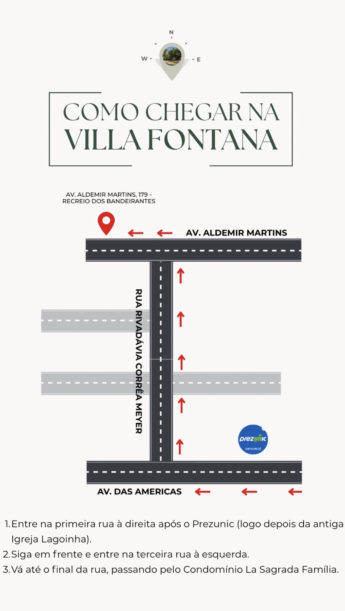 Como chegar na Villa Fontana